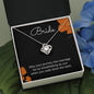 Bride Gift, Love Knot Pendant Necklace