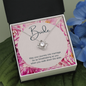 Bride Gift, Love Knot Pendant Necklace