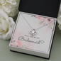 Bridesmaid Proposal Gift, Love Knot Pendant Necklace