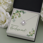 Bridesmaid Proposal Gift, Love Knot Pendant Necklace