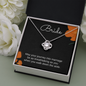 Bride Gift, Love Knot Pendant Necklace