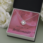 Bridesmaid Proposal Gift, Love Knot Pendant Necklace