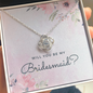 Bridesmaid Proposal Gift, Love Knot Pendant Necklace