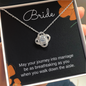 Bride Gift, Love Knot Pendant Necklace