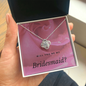 Bridesmaid Proposal Gift, Love Knot Pendant Necklace