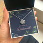 Bridesmaid Proposal Gift, Love Knot Pendant Necklace