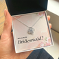 Bridesmaid Proposal Gift, Love Knot Pendant Necklace