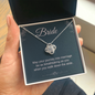 Bride Gift, Love Knot Pendant Necklace