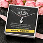 True Crime Junkie Wife Gift, Pendant Necklace