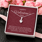 Happy Valentine's Day Gift for Her, Daughter, Girlfriend, Wife, Stepdaughter, Granddaughter, Niece, CZ Pendant Necklace