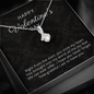 Happy Valentine's Day Gift for Her, Daughter, Girlfriend, Wife, Stepdaughter, Granddaughter, Niece, CZ Pendant Necklace