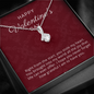 Happy Valentine's Day Gift for Her, Daughter, Girlfriend, Wife, Stepdaughter, Granddaughter, Niece, CZ Pendant Necklace