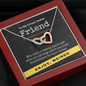 True Crime Junkie Friend Gift, Interlocking Hearts Necklace