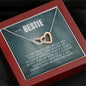 My Bestie True Crime Junkie Gift, Interlocking Hearts Pendant Necklace