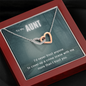 True Crime Junkie Gift for Aunt, Interlocking Hearts Necklace