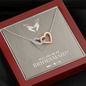 Bridesmaid Proposal Gift Box Interlocking Hearts Necklace