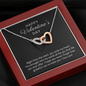 Happy Valentine's Day Gift for Her, Daughter, Girlfriend, Wife, Stepdaughter, Granddaughter, Niece, CZ Interlocking Hearts Necklace