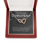 True Crime Junkie Coworker Gift, Interlocking Hearts Necklace