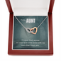 True Crime Junkie Gift for Aunt, Interlocking Hearts Necklace