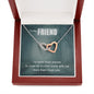 True Crime Junkie Gift for Friend, Interlocking Hearts Necklace
