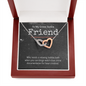 True Crime Junkie Friend Gift, Interlocking Hearts Necklace