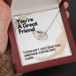 Friend Gift, Interlocking Hearts Necklace