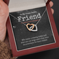 True Crime Junkie Friend Gift, Interlocking Hearts Necklace