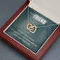 True Crime Junkie Gift for Friend, Interlocking Hearts Necklace