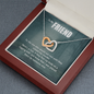 True Crime Junkie Gift for Friend, Interlocking Hearts Necklace