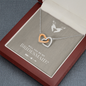 Bridesmaid Proposal Gift Box Interlocking Hearts Necklace