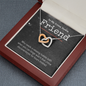 True Crime Junkie Friend Gift, Interlocking Hearts Necklace
