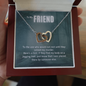 True Crime Junkie Gift for Friend, Interlocking Hearts Necklace