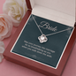 Bride Gift, Love Knot Pendant Necklace