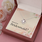Bridesmaid Proposal Gift, Love Knot Pendant Necklace
