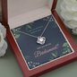 Bridesmaid Proposal Gift, Love Knot Pendant Necklace
