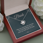 Bride Gift, Love Knot Pendant Necklace