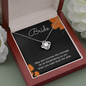Bride Gift, Love Knot Pendant Necklace
