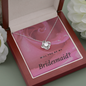 Bridesmaid Proposal Gift, Love Knot Pendant Necklace