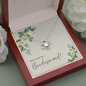 Bridesmaid Proposal Gift, Love Knot Pendant Necklace