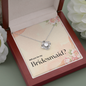 Bridesmaid Proposal Gift, Love Knot Pendant Necklace