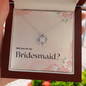 Bridesmaid Proposal Gift, Love Knot Pendant Necklace