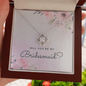 Bridesmaid Proposal Gift, Love Knot Pendant Necklace