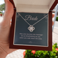 Bride Gift, Love Knot Pendant Necklace