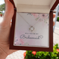 Bridesmaid Proposal Gift, Love Knot Pendant Necklace
