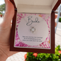 Bride Gift, Love Knot Pendant Necklace