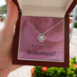 Bridesmaid Proposal Gift, Love Knot Pendant Necklace
