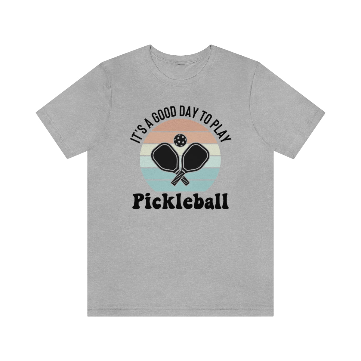 It's A Good Day To Play Pickleball Retro Sunset Shirt