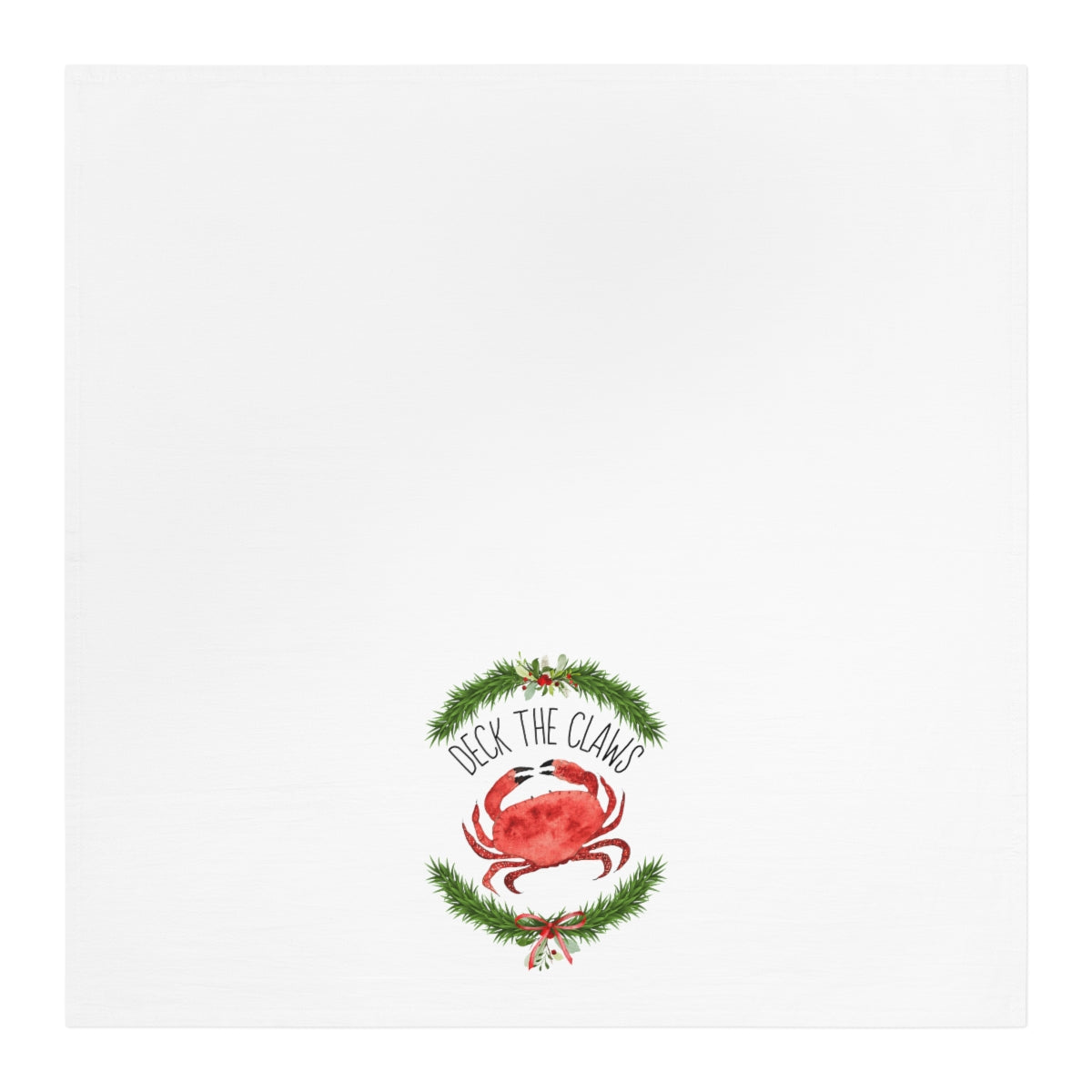 Deck The Claws Crab Christmas Tea Towel