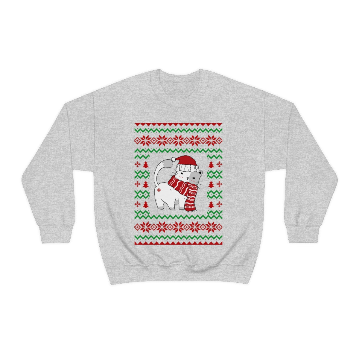 Ugly Christmas Sweater Cat Butt Unisex Sweatshirt