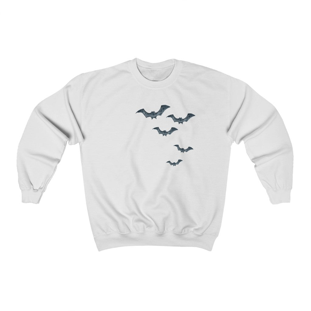 Bats In Flight Aesthetic Cottagecore Halloween Crewneck Sweatshirt
